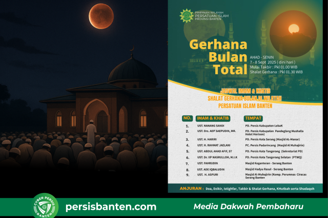 PERSIS Banten Serentak Gelar Shalat Gerhana Bulan Total
